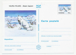Postal Stationery Rumania 1997 Polar Fox - Other & Unclassified