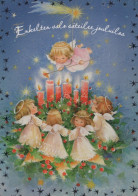 ANGELO Buon Anno Natale Vintage Cartolina CPSM #PAH476.IT - Angels