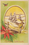 Neujahr Weihnachten VOGEL Vintage Ansichtskarte Postkarte CPSMPF #PKD747.DE - Nieuwjaar