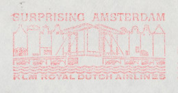 Meter Cover Netherlands 1966 Bridge - Canal - Amsterdam - KLM - Royal Dutch Airlines  - Ponti