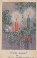 Neujahr Weihnachten KERZE Vintage Ansichtskarte Postkarte CPSMPF #PKD069.DE - Nieuwjaar