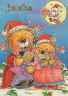 Neujahr Weihnachten GEBÄREN Tier Vintage Ansichtskarte Postkarte CPSM #PBS305.DE - Nieuwjaar