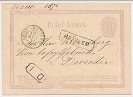Trein Haltestempel Haarlem 1871 - Brieven En Documenten