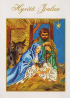 Jungfrau Maria Madonna Jesuskind Weihnachten Religion Vintage Ansichtskarte Postkarte CPSM #PBP887.DE - Virgen Mary & Madonnas