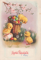 OSTERN HUHN EI Vintage Ansichtskarte Postkarte CPSM #PBO630.DE - Pasen