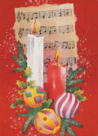 Neujahr Weihnachten KERZE Vintage Ansichtskarte Postkarte CPSM #PBN996.DE - Nieuwjaar