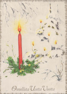 Neujahr Weihnachten KERZE Vintage Ansichtskarte Postkarte CPSM #PBN754.DE - Nieuwjaar