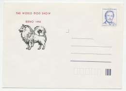 Postal Stationery Czechoslovakia 1990 Dog - World Show Brno - Otros & Sin Clasificación