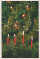 Neujahr Weihnachten KERZE Vintage Ansichtskarte Postkarte CPSM #PBN633.DE - Nieuwjaar