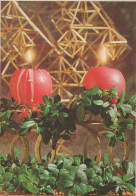 Neujahr Weihnachten KERZE Vintage Ansichtskarte Postkarte CPSM #PBN693.DE - Nieuwjaar
