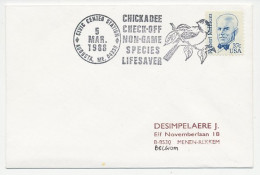 Cover / Postmark USA 1988 Bird - Chickadee - Andere & Zonder Classificatie