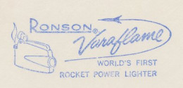 Meter Top Cut USA 1962 Lighter - Ronson - Rocket Power - Tabaco
