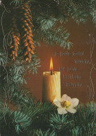 Neujahr Weihnachten KERZE Vintage Ansichtskarte Postkarte CPSM #PBA315.DE - Nouvel An