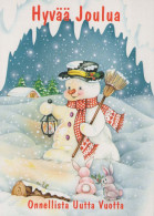Neujahr Weihnachten SCHNEEMANN Vintage Ansichtskarte Postkarte CPSM #PAZ751.DE - Nouvel An