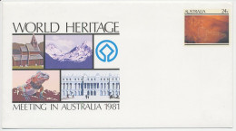 Postal Stationery Australia 1981 Hand Stencil - World Heritage - Indianen
