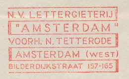 Meter Cover Netherlands 1935 Type-foundry - Amsterdam - Andere & Zonder Classificatie