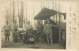 CARTE PHOTO  GROUPES DE MILITAIRES - Guerre 1914-18
