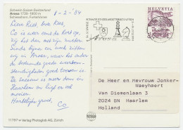 Postcard / Postmark Switzerland 1984 Chess Tournament Arosa - Zonder Classificatie