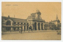 Fieldpost Postcard Germany / France 1915 Train Station Namur - WWI - Eisenbahnen
