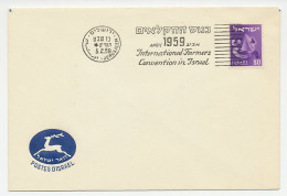 Cover / Postmark Israel 1959 International Famers Convention - Agricultura