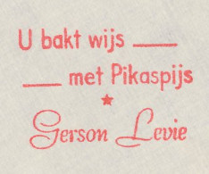 Meter Cover Netherlands 1961 Almond Paste - Pikaspijs - Gerson Levie - Amsterdam - Food
