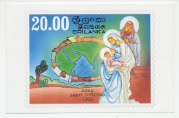 Postal Stationery Sri Lanka 1995 Birth Of Jesus Christ - Noël