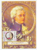 Maximum Card Bulgaria 1991 Wolfgang Amadeus Mozart - Composer - Musica