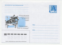 Postal Stationery Belarus 2001 Horse Jumping - World Championships - Hippisme