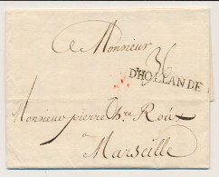 Rotterdam - Marseille Frankrijk 1754 - D Hollande - ...-1852 Prephilately