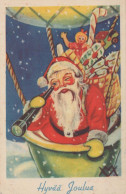 BABBO NATALE Buon Anno Natale Vintage Cartolina CPSMPF #PKG304.IT - Santa Claus