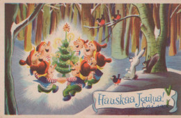 Buon Anno Natale GNOME Vintage Cartolina CPA #PKE001.IT - Nouvel An