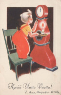Buon Anno Natale BAMBINO Vintage Cartolina CPSMPF #PKD439.IT - Nouvel An