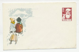 Postal Stationery Romania 1964 Snow Fun - Sled - Autres & Non Classés