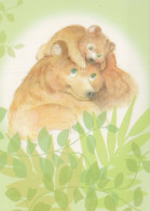 NASCERE Animale Vintage Cartolina CPSM #PBS366.IT - Bären