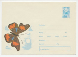 Postal Stationery Romania 1966 Butterfly - Altri & Non Classificati