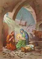 Vergine Maria Madonna Gesù Bambino Natale Religione Vintage Cartolina CPSM #PBP888.IT - Jungfräuliche Marie Und Madona