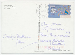 Postcard / ATM Stamp Spain 1996 Globe - Earth - Telecommunication - Telecom