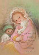 Vergine Maria Madonna Gesù Bambino Natale Religione Vintage Cartolina CPSM #PBP950.IT - Maagd Maria En Madonnas