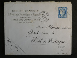 DP4  FRANCE  BELLE LETTRE  PRIVEE 1873  ETOILE DE PARIS N° 17 A DOL DE BRETAGNE  + CERES  N° 60 +AFF. INTERESSANT++ - 1849-1876: Période Classique