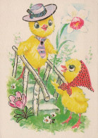 PASQUA POLLO UOVO Vintage Cartolina CPSM #PBO692.IT - Pâques
