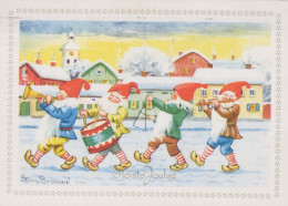 Buon Anno Natale GNOME Vintage Cartolina CPSM #PBM007.IT - New Year