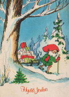 Buon Anno Natale GNOME Vintage Cartolina CPSM #PBM159.IT - Nouvel An
