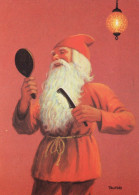 BABBO NATALE Buon Anno Natale Vintage Cartolina CPSM #PBL265.IT - Santa Claus