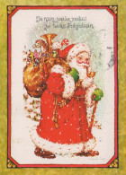 BABBO NATALE Buon Anno Natale Vintage Cartolina CPSM #PBL327.IT - Santa Claus