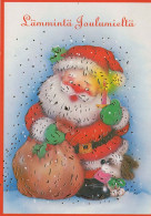 BABBO NATALE Buon Anno Natale Vintage Cartolina CPSM #PBL521.IT - Santa Claus