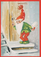 BABBO NATALE Buon Anno Natale Vintage Cartolina CPSM #PBL136.IT - Santa Claus