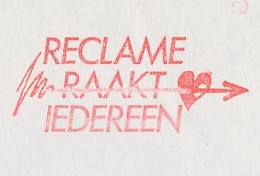 Meter Cover Netherlands 1987 Heart - Advertising Affects Everyone  - Unclassified