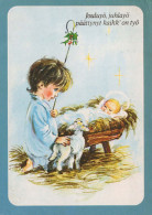 BAMBINO Scena Paesaggio Gesù Bambino Vintage Cartolina CPSM #PBB599.IT - Scènes & Paysages