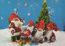 BABBO NATALE Buon Anno Natale Vintage Cartolina CPSM #PBB011.IT - Santa Claus