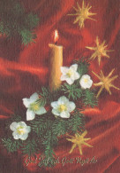 Buon Anno Natale CANDELA Vintage Cartolina CPSM #PBA195.IT - Nouvel An